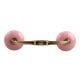 Pink and  Black Crackle Ceramic Bridge Handle